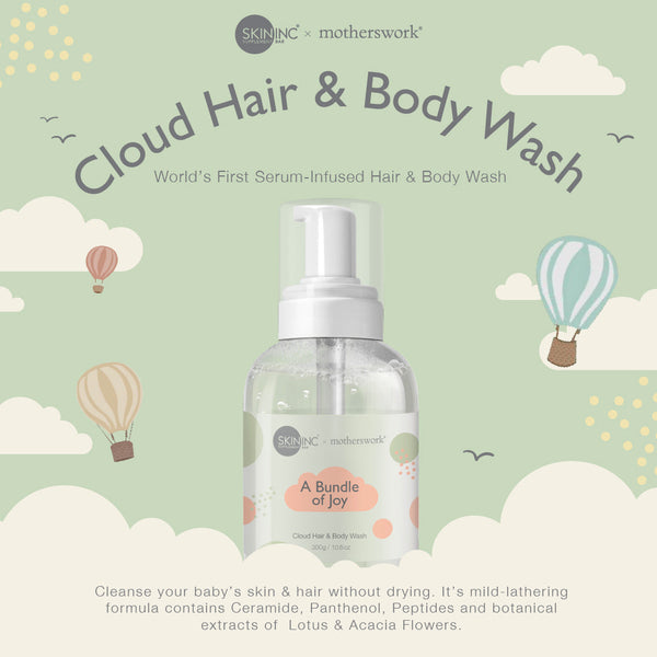 Skin Inc x Motherswork: A Bundle of Joy Cloud Hair & Body Wash